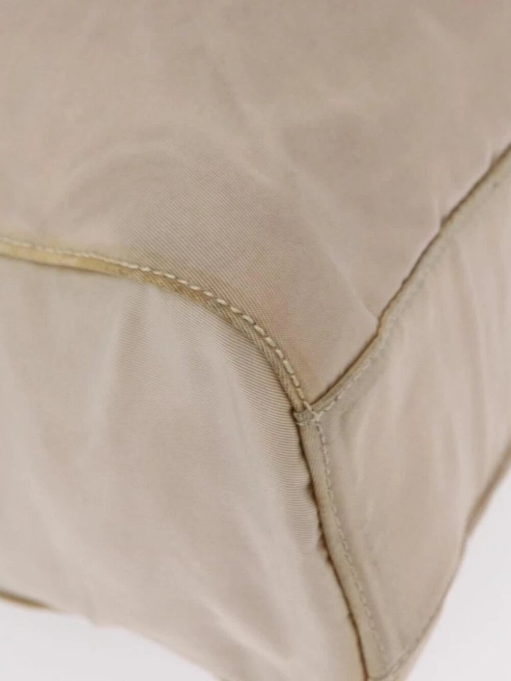 PRADA Chain Shoulder Bag Nylon Beige Gold Auth - Picture 7 of 16